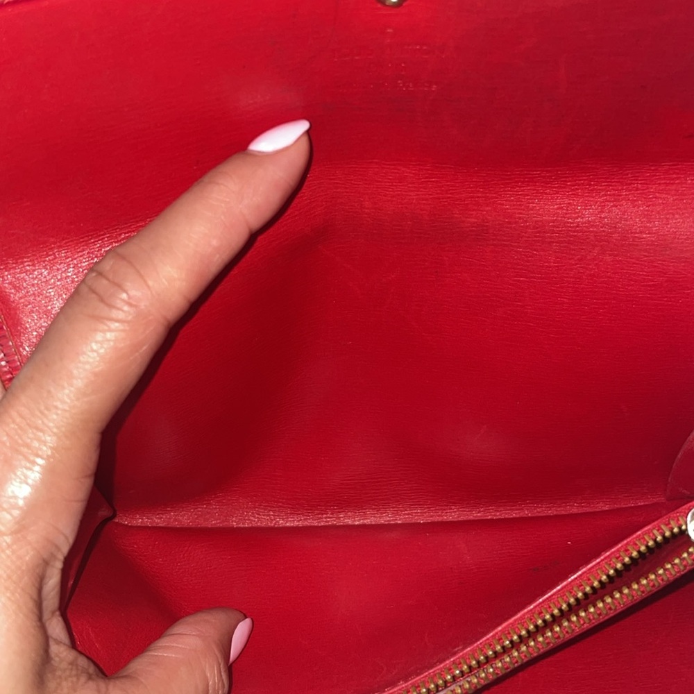 Louis Vuitton Red Epi Long Wallet Pouch - Picture 5 of 16